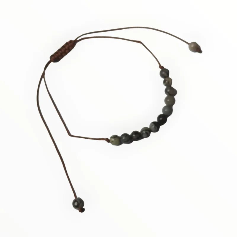 Verstelbare Natuursteen Armbandje - Indisch Agaat - Unisex