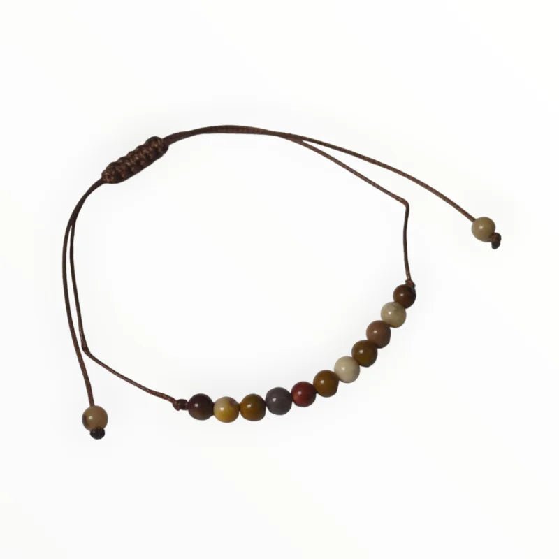 Verstelbare Natuursteen Armbandje - Crazy Agaat - Unisex