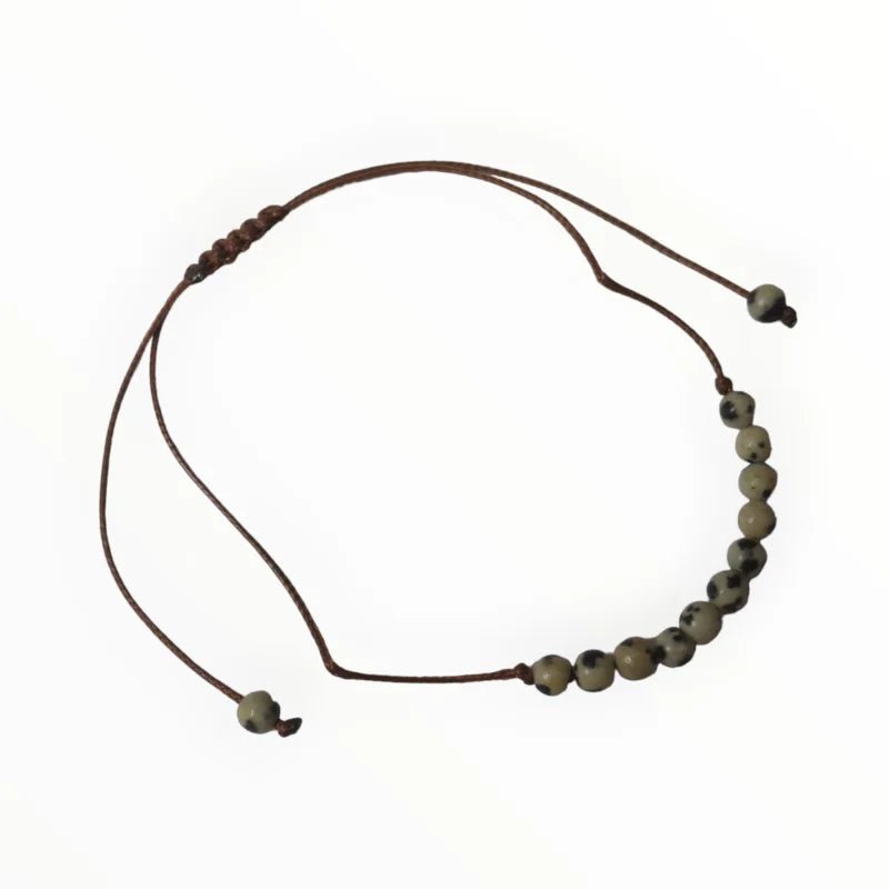Verstelbare Natuursteen Armbandje - Groene Jaspis - Unisex