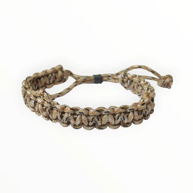 Verstelbare Nylon Armband dames en mannen - Grijs-Zwart-Wit - Heren