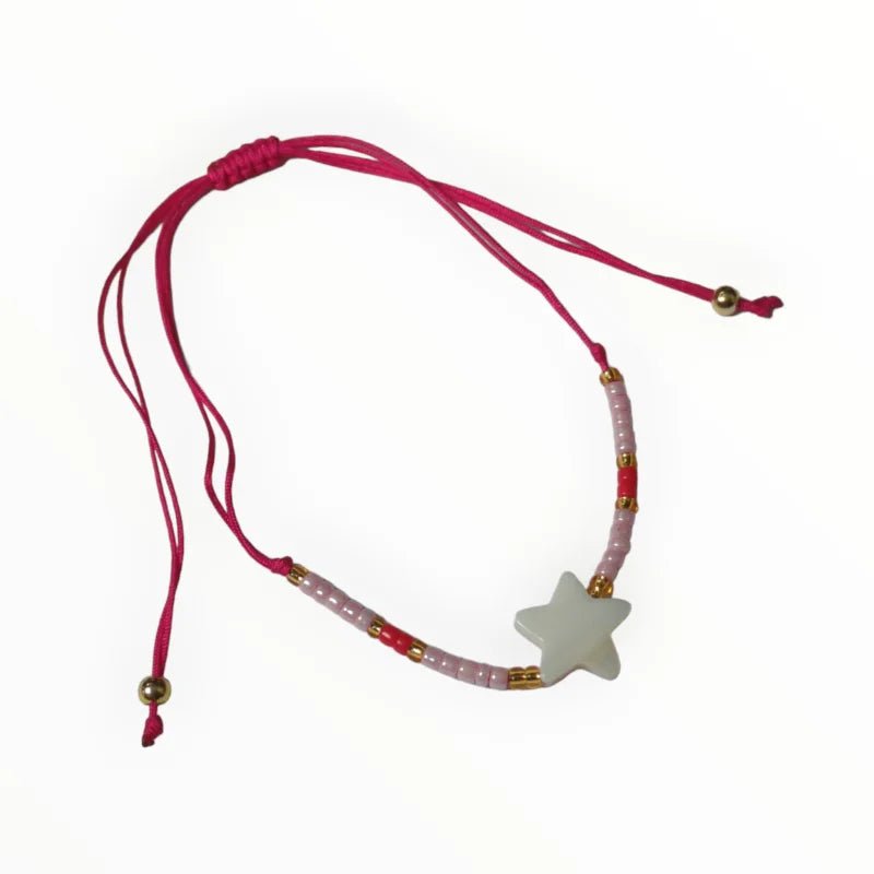 Verstelbare Armband Met Kraaltjes En Schelp Ster