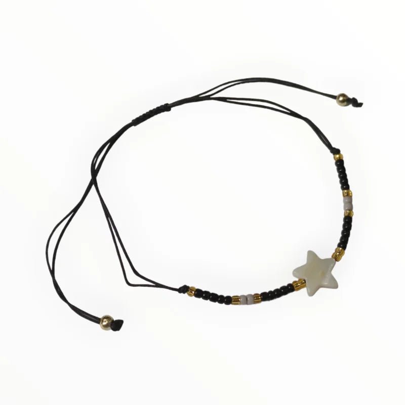 Verstelbare Armband Met Kraaltjes En Schelp Ster