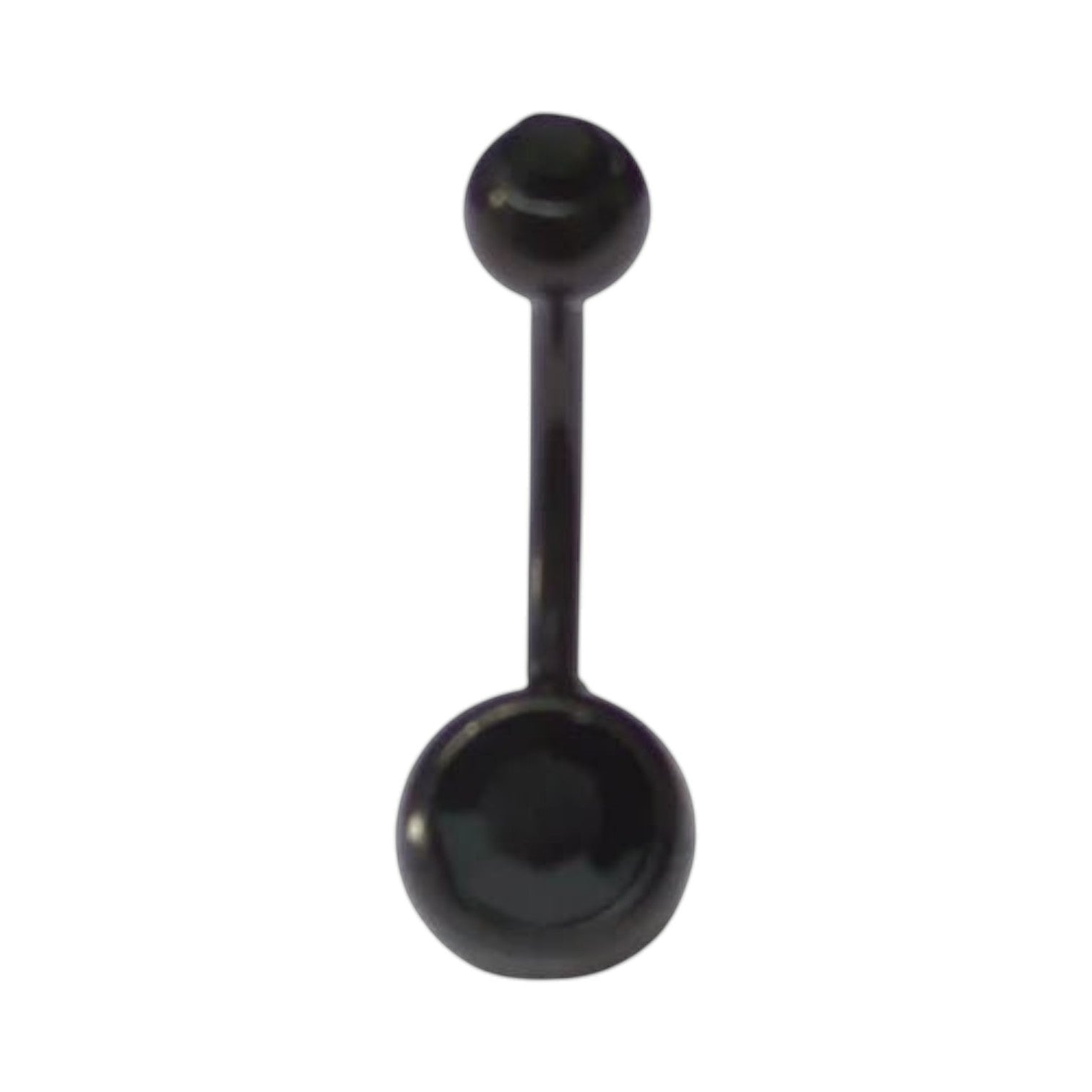 Stijlvolle zwarte Navelpiercing met Zirkonia - Zwart - Unisex