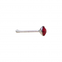 Neuspiercing met Kristal Steentje 2mm - Rood - Dames