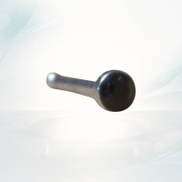 Stalen Neuspiercing met 1.5mm Kristalsteentje - Zwart - Dames