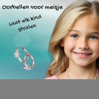Stalen Oorringen met vierkante Zirkonia - Zilverkleur -