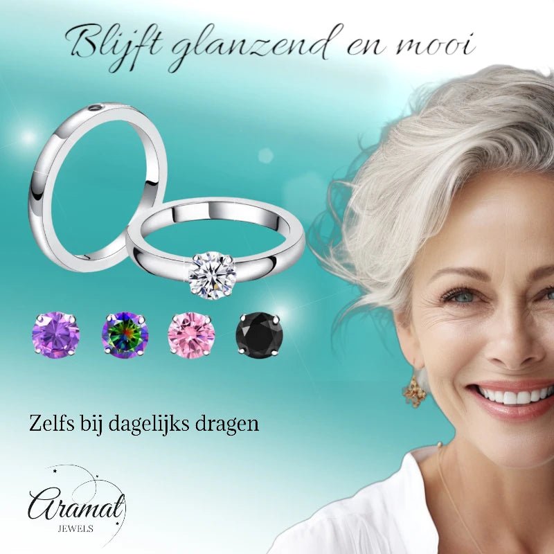Solitaire Ring met Verwisselbare Steentjes - 17 -