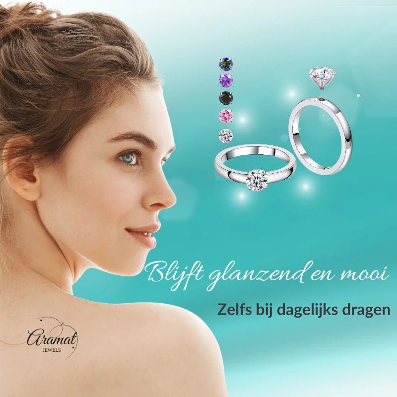 Solitaire Ring met Verwisselbare Steentjes - 17 -