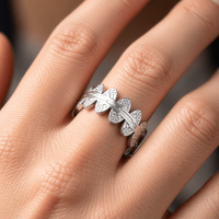 RVS Verstelbare Open Ring - Ovale Schakels - One Size - Zilverkleur -