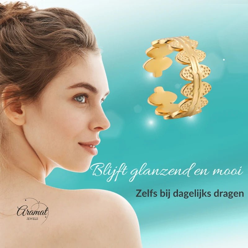 RVS Verstelbare Open Ring - Ovale Schakels - One Size - Zilverkleur -
