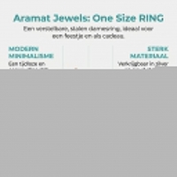 RVS Verstelbare Open Ring - 5 Strepen (3 Glad & 2 Dots) - One Size - Zilverkleur -