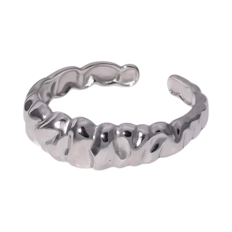 Damesring Verstelbaar &acirc;&euro;&ldquo; Open Ring met Motief &acirc;&euro;&ldquo; One Size - Zilv