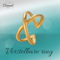 Damesring Verstelbaar &acirc;&euro;&ldquo; Open Gekruisde Ring &acirc;&euro;&ldquo; One Size - Zilve