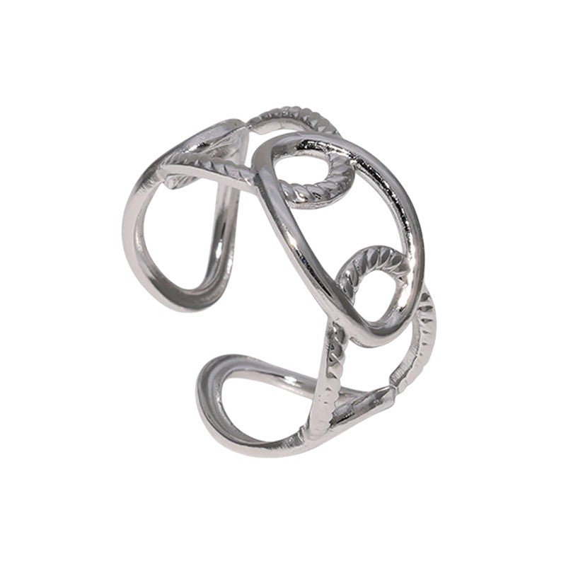 Stalen Schakelring - Verstelbaar - Stainless Steel - 10mm - Zilverkleur -