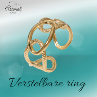 Stalen Schakelring - Verstelbaar - Stainless Steel - 10mm - Zilverkleur -