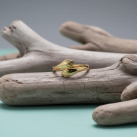 Stalen Damesring - Open Ring met Handen - 10mm - Zilverkleur -