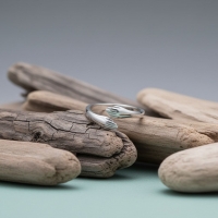 Stalen Damesring - Open Ring met Handen - 10mm - Zilverkleur -