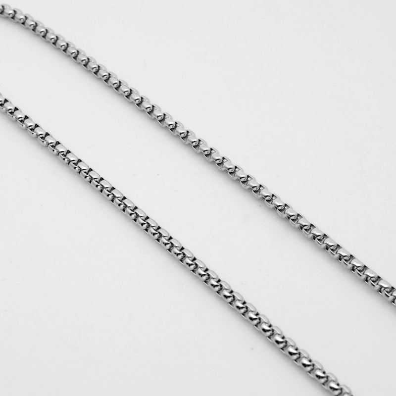 Jasseron Halsketting 3,5mm Zilverkleurig Staal - 50cm - Unisex