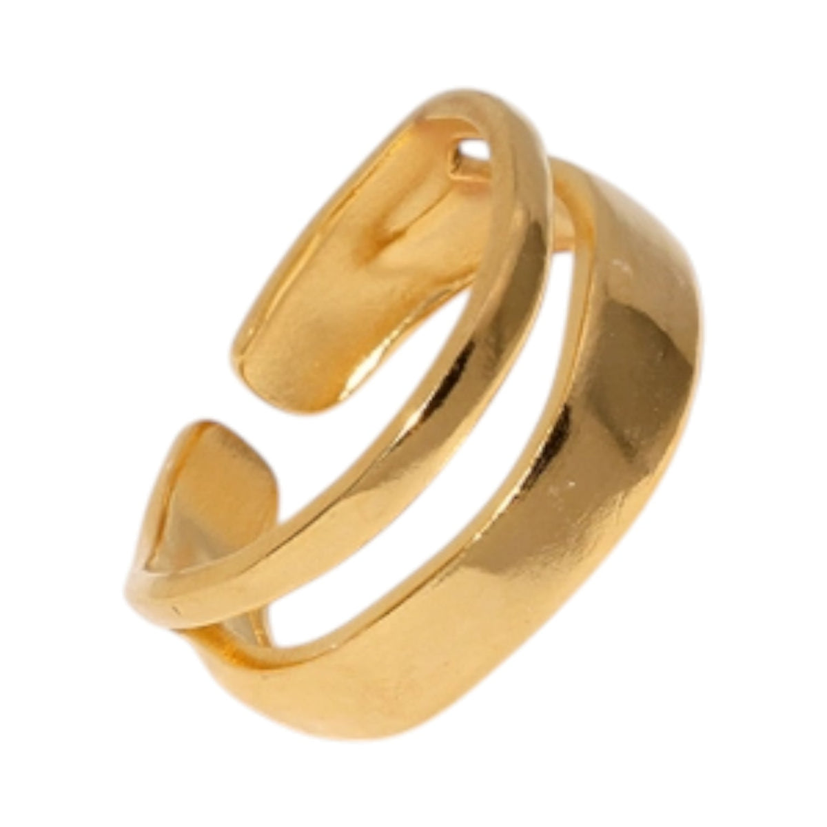 Minimalistische Open Ring Geometrisch (Verstelbaar RVS) - Goudkleur -