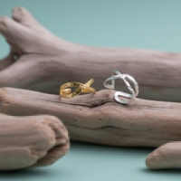 Open Ring Gehamerd Staal (RVS Verstelbaar) - Zilverkleur -