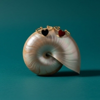 Verstelbare RVS Ring met Emaille Hartje - Goudkleur (8,5 mm) - Wit -