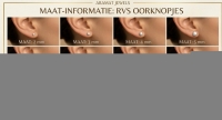 Goudkleurige RVS Oorstekers met Rode Zirkonia - 4mm -