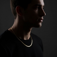 Platte Gourmet Ketting met bewerkte rand 3mm Goudkleurig Staal - 60cm - Unisex