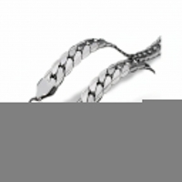 Platte Robuuste Gourmet Ketting 6mm Zilverkleurig Staal - 60cm - Unisex