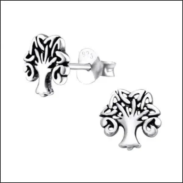 Zilveren Keltische Oorbellen Celtic Knot &acirc;&euro;&ldquo;  925 Zilver - Hart Triquetra-6mm -