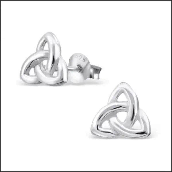 Zilveren Keltische Oorbellen Celtic Knot &acirc;&euro;&ldquo;  925 Zilver - Hart-6x8mm -