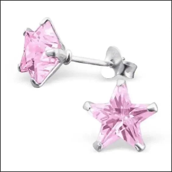Zilveren Zirkonia Ster Oorstekers &acirc;&euro;&ldquo; Meerdere Kleuren & Maten 925 Zilver - 8mm