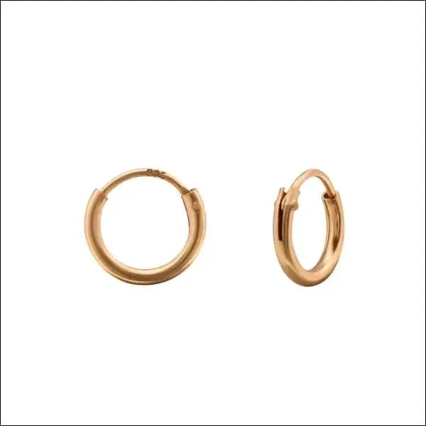 Zilveren Oorringen &acirc;&euro;&ldquo; Meerdere Maten 8-22mm 925 Zilver Huggie - Rosekleurig / 8mm 