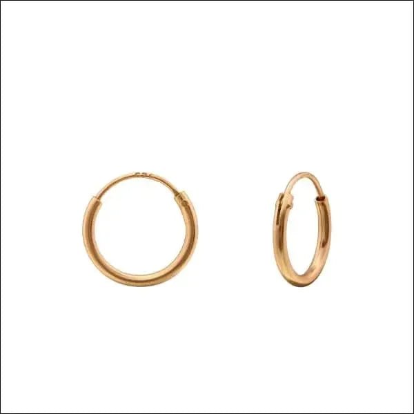 Zilveren Oorringen &acirc;&euro;&ldquo; Meerdere Maten 8-22mm 925 Zilver Huggie - Rosekleurig / 10mm