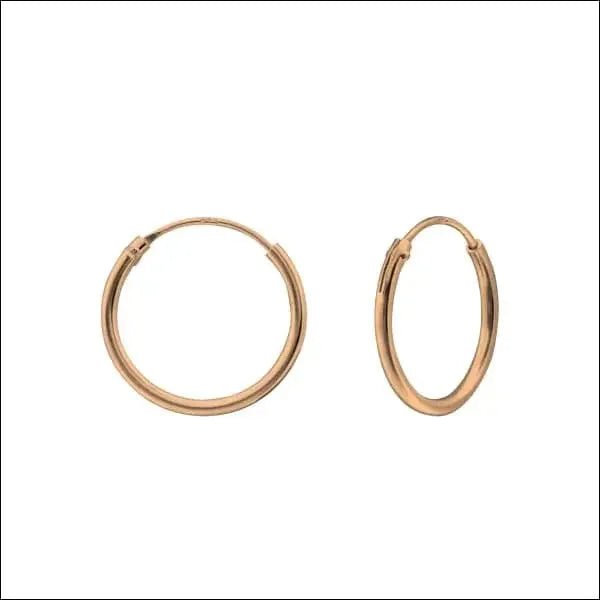 Zilveren Oorringen &acirc;&euro;&ldquo; Meerdere Maten 8-22mm 925 Zilver Huggie - Rosekleurig / 14mm