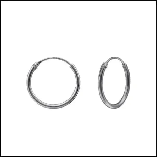 Zilveren Oorringen &acirc;&euro;&ldquo; Meerdere Maten 8-22mm 925 Zilver Huggie - Black Ruthenium / 