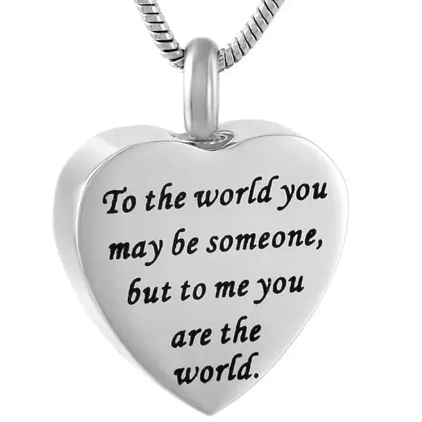 Stalen Ashanger Hart Always by My Side &acirc;&euro;&ldquo; Zilverkleurig 316L Gedenksieraad - i lov