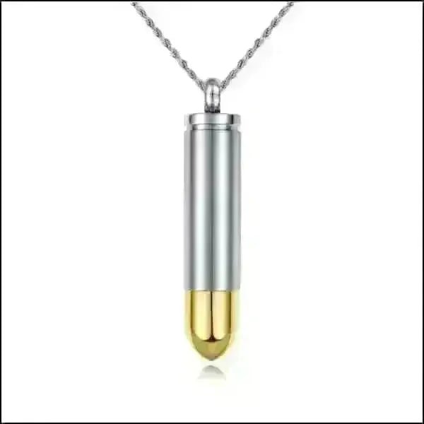 Ashanger Bullet Kogel RVS &acirc;&euro;&ldquo; Meerdere Kleuren & Modellen Stoer Gedenksieraad -