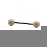Trendy Parel Tongpiercing -Staal - Licht Roze -
