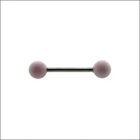 Trendy Parel Tongpiercing -Staal - Licht Roze -
