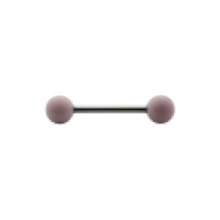 Trendy Parel Tongpiercing -Staal - Licht Roze -