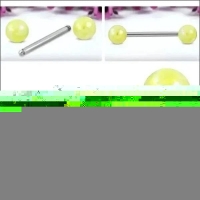 Trendy Parel Tongpiercing -Staal - Rood -