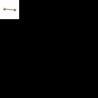 Trendy Parel Tongpiercing -Staal - Geel -