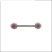 Trendy Parel Tongpiercing -Staal - Geel -
