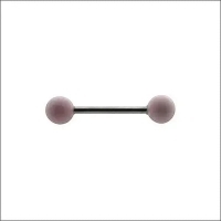 Trendy Parel Tongpiercing -Staal - Blauw -