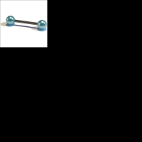 Trendy Parel Tongpiercing -Staal - Blauw -