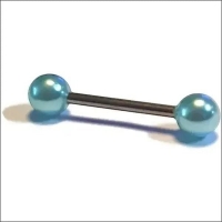 Trendy Parel Tongpiercing -Staal - Glossy Paars -