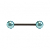 Trendy Parel Tongpiercing -Staal - Glossy Paars -