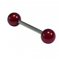 Trendy Parel Tongpiercing -Staal - Licht Oranje -