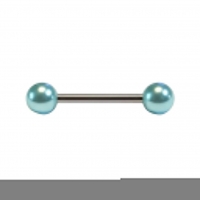 Trendy Parel Tongpiercing -Staal - Zwart -