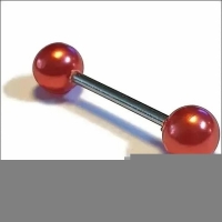 Trendy Parel Tongpiercing -Staal - Zwart -